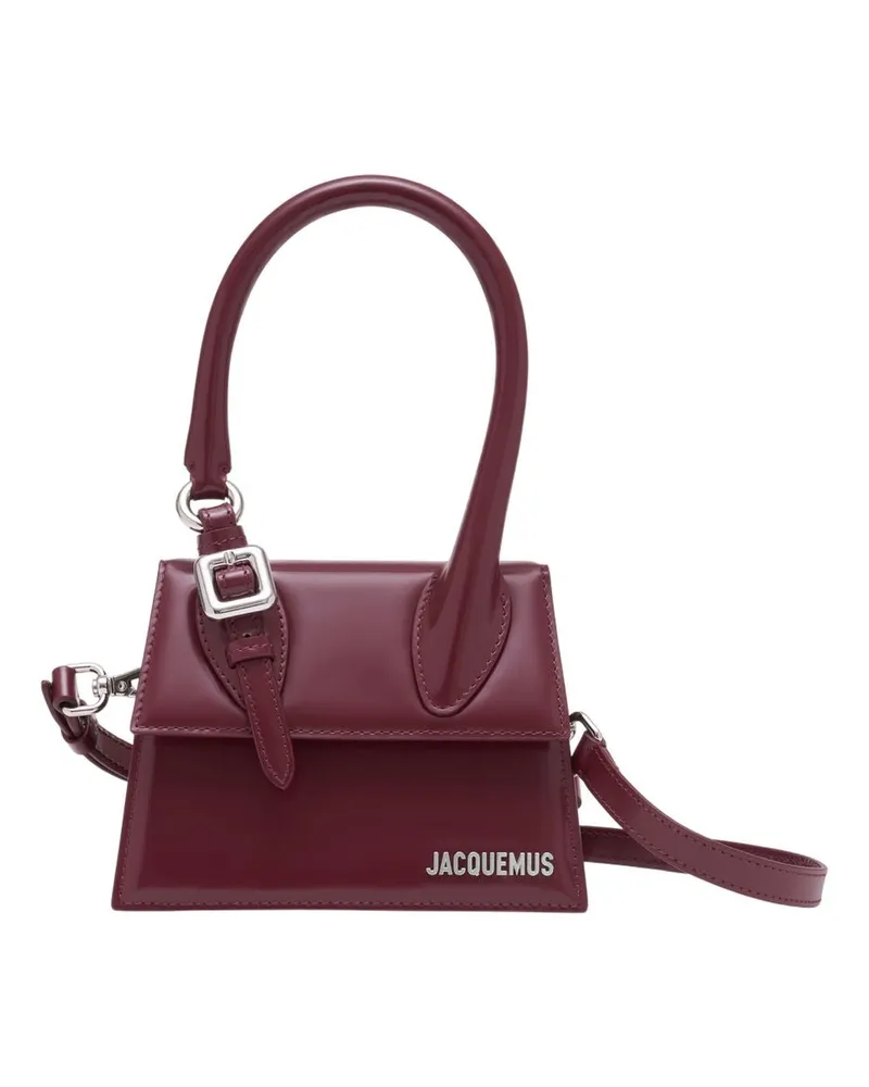 Jacquemus Le Chiquito Moyen Boucle  Leder Burgund Burgund