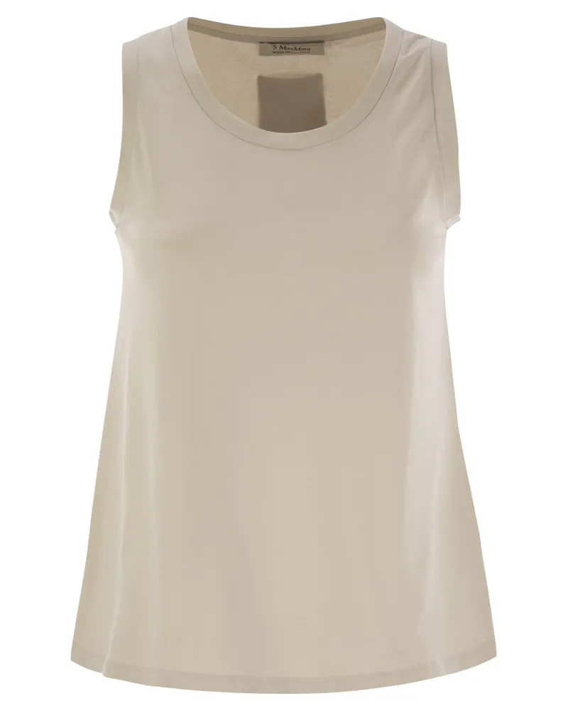 Max Mara Erbert regelmäßig Fit Stretch Cotton Top Beige