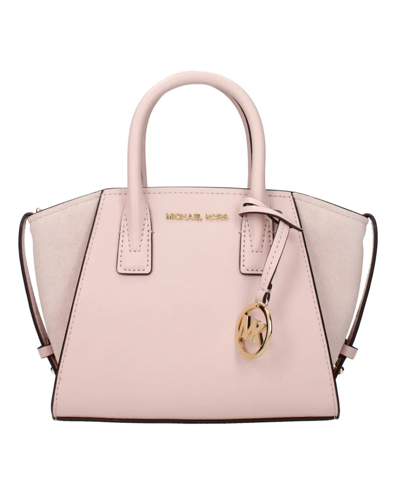 Michael Kors Avril Damens Handtasche Rosa/Staubrosa Leder -