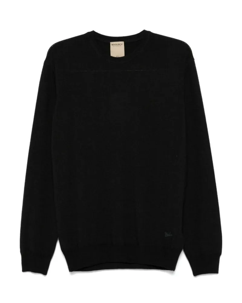 Woolrich Gd Gestrickter Rundhalsausschnitt Black