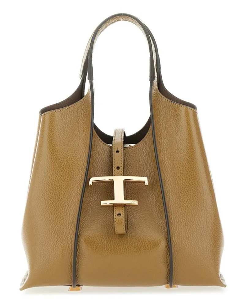 TOD'S Tod 's "T zeitlos" Mini -Einkaufstasche Buff