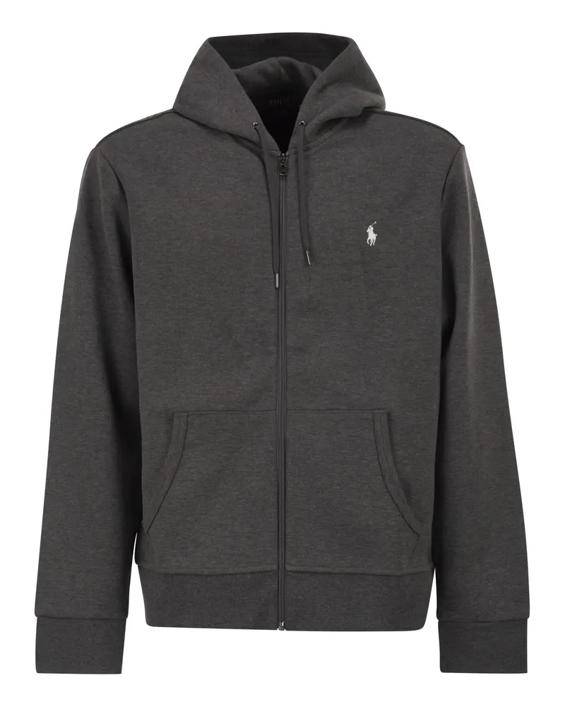 Ralph Lauren Kapuzenpullover mit Reißverschluss Anthracite