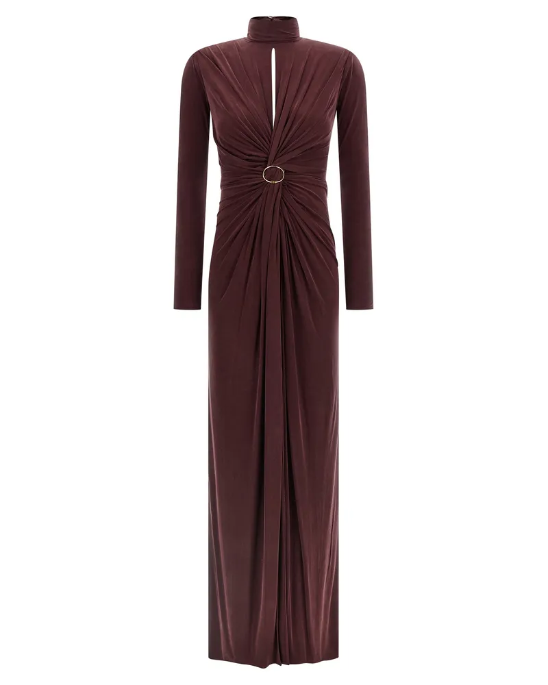 Elisabetta Franchi roter Teppich' langes Kleid Bordeaux