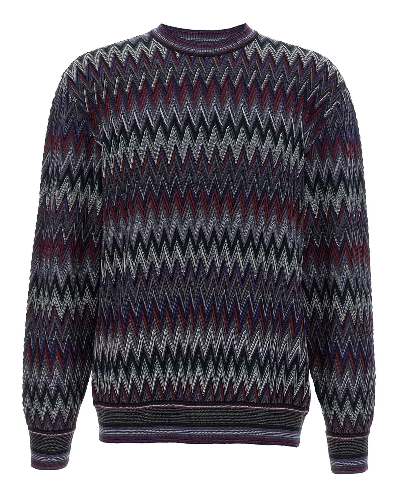 Missoni ZickZack Musterpullover Blue