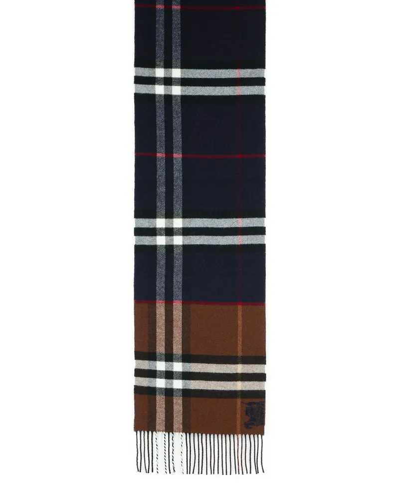 Burberry mehrfarbiger Kaschmirschal Blue