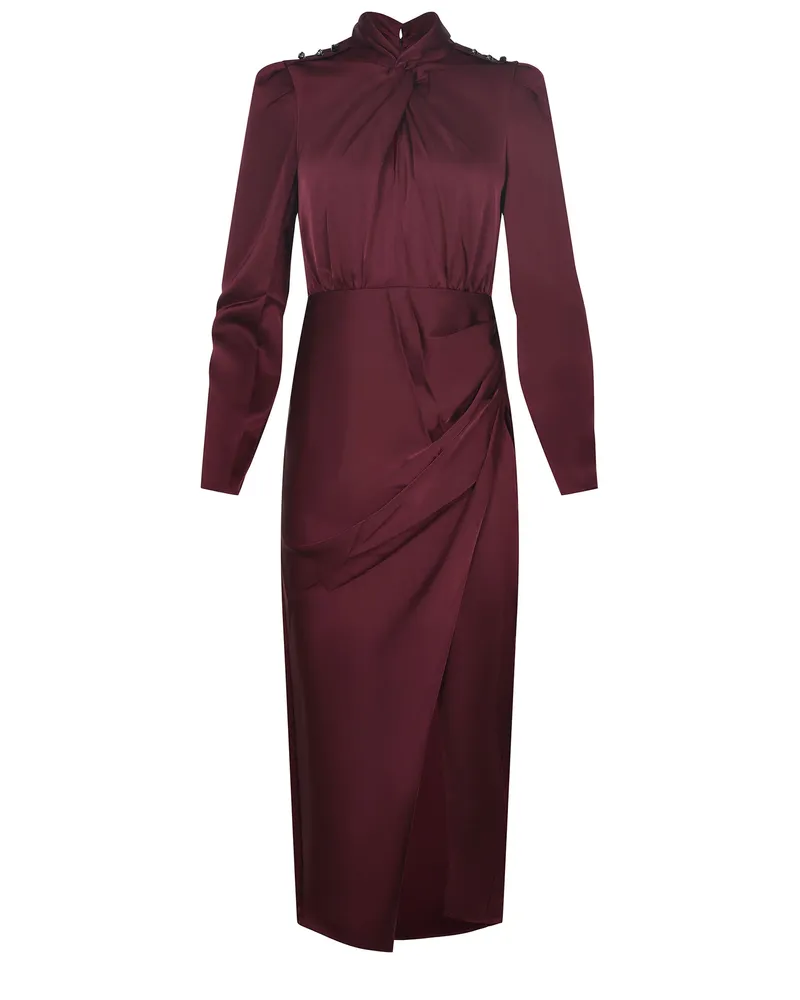 Self-Portrait Selbstporträtkleid aus Satin Purple