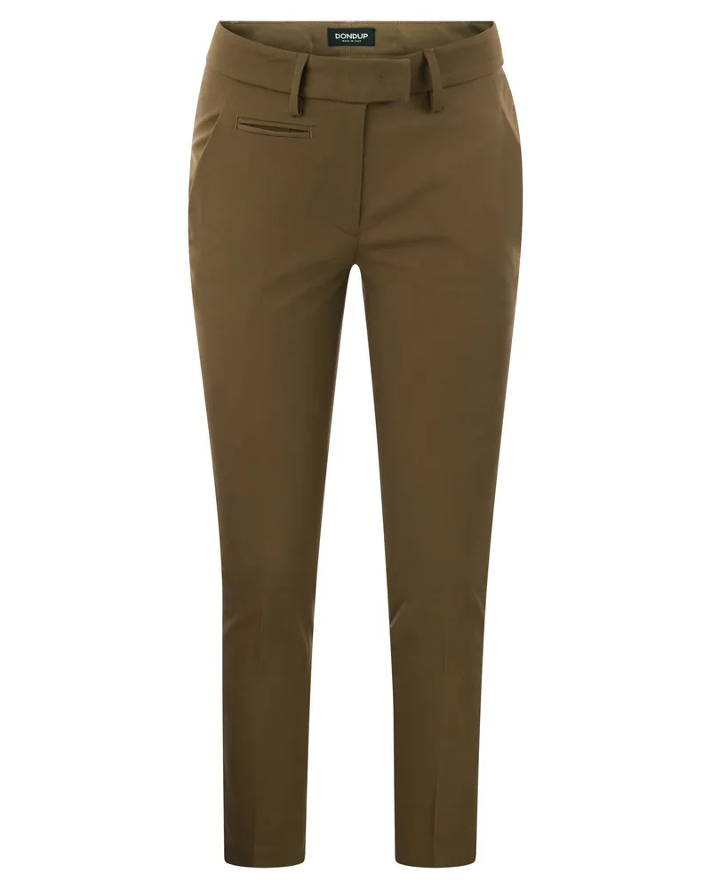 Dondup Perfect Slim Fit Stretchhose Grün