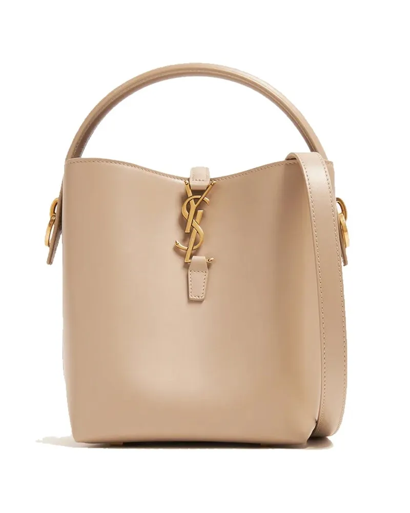 Saint Laurent Le 37 kleiner Eimerbeutel Beige
