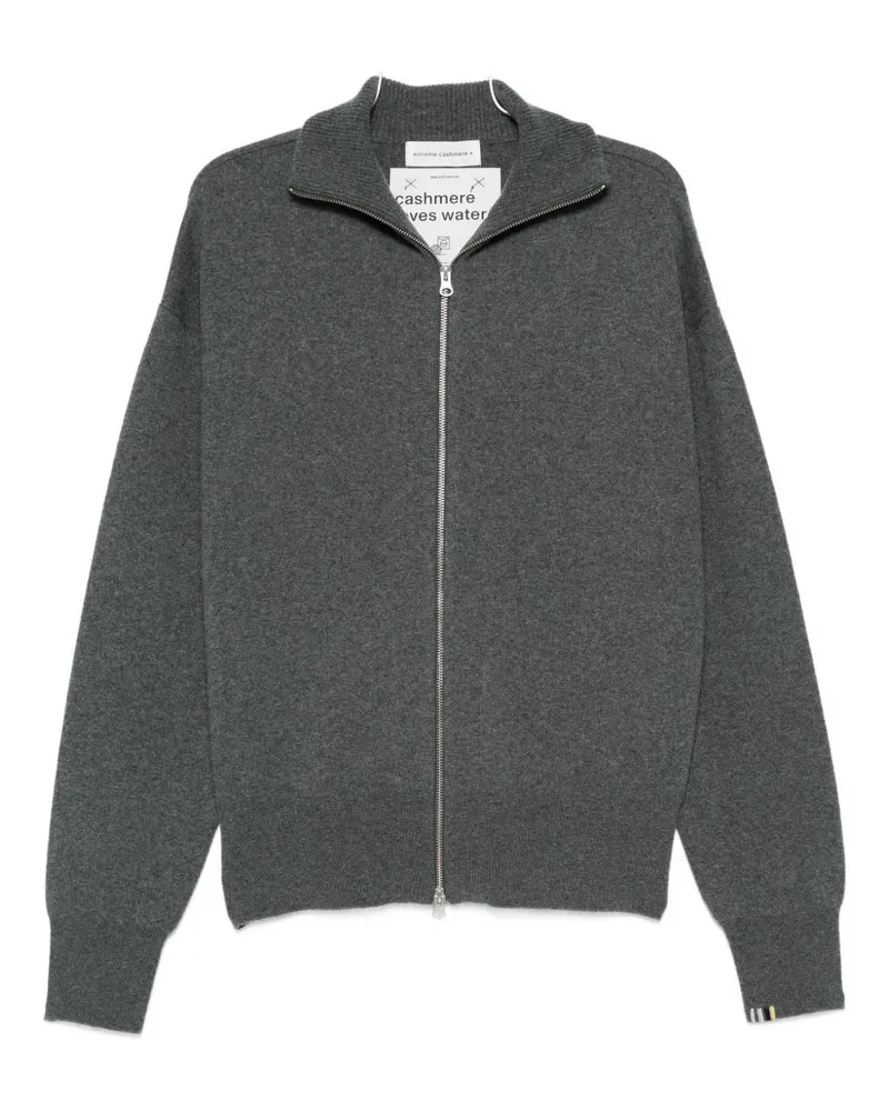 extreme cashmere Extreme Kaschmir -Kaschmir -Strickjacken mit Reißverschluss Grey