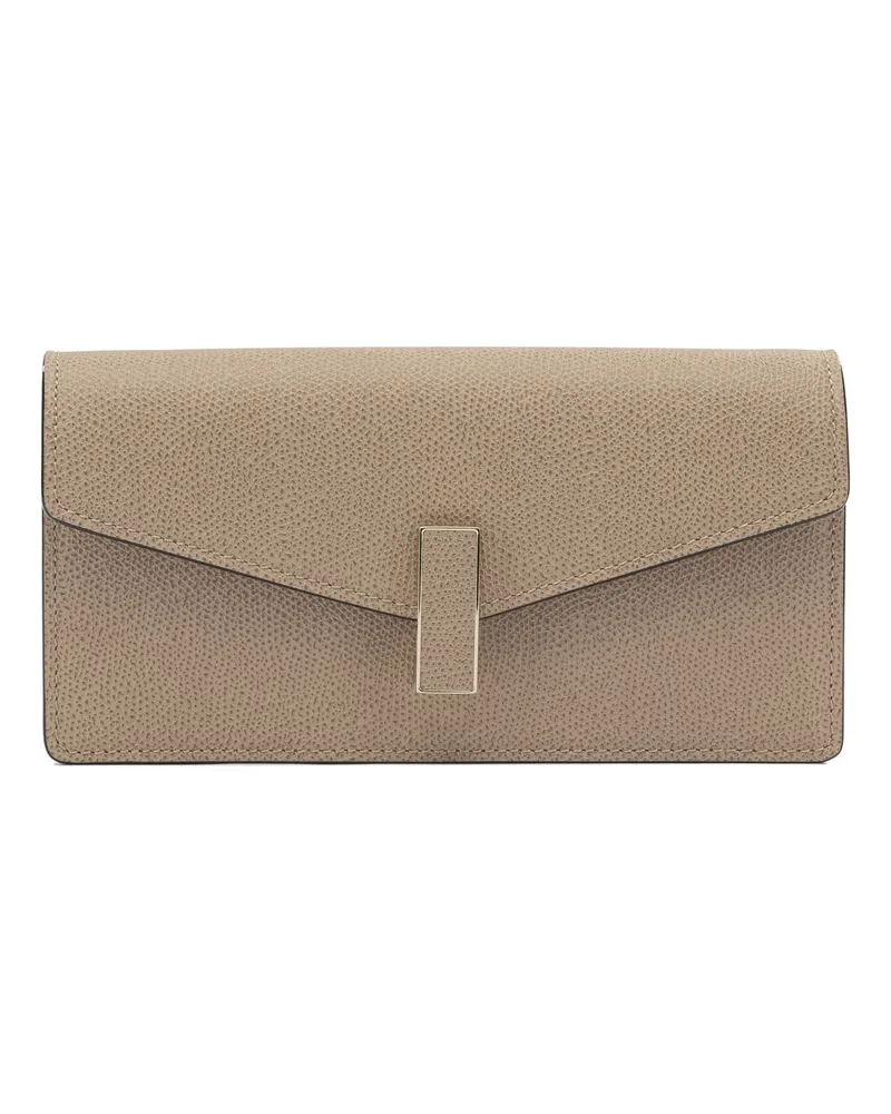 Valextra Kupplung „Iside“ mit Kette Beige