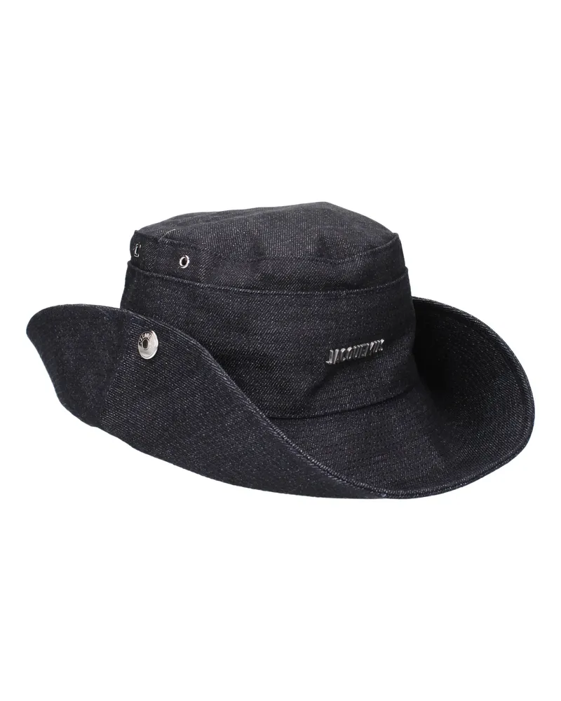 Jacquemus Caps Le Bob Damens Baumwolle Blau/Blau Marine -