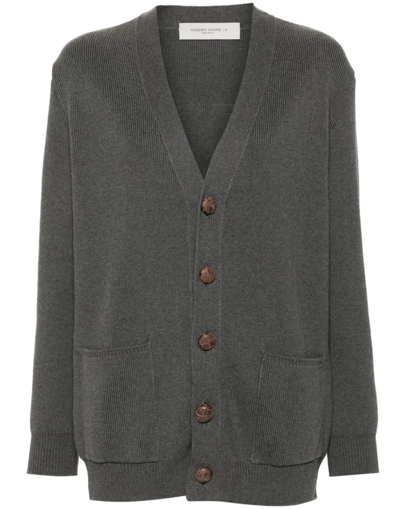 Golden Goose Cotton gegen Hals -Strickjacke Grey