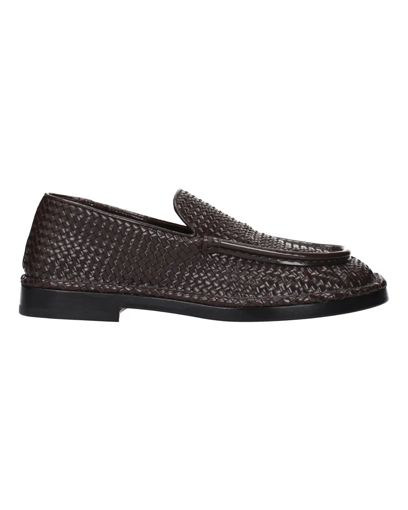 Bottega Veneta Herrens Daddy Mokassins aus braunem/dunklem Schokoladenleder -