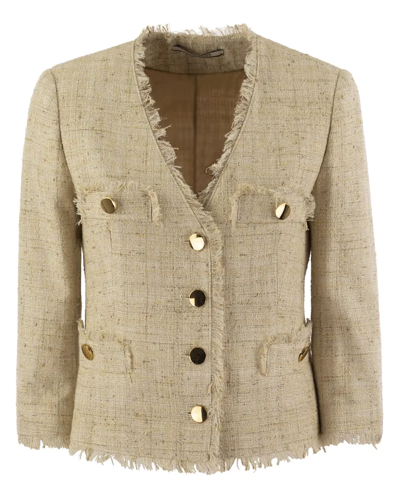 Tagliatore Dharma Papyrus Effektjacke Beige