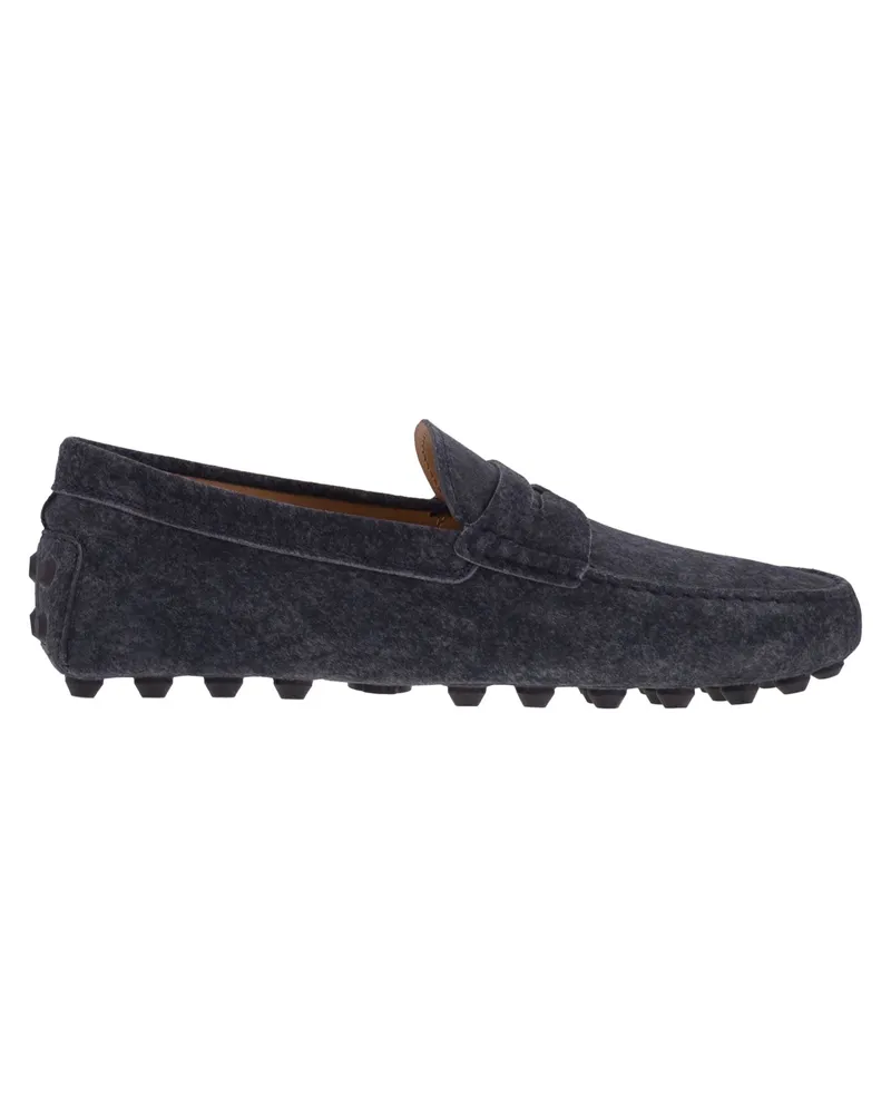 TOD'S Tod 's Gommino -Blase Sohle in Wildlederleder Blue