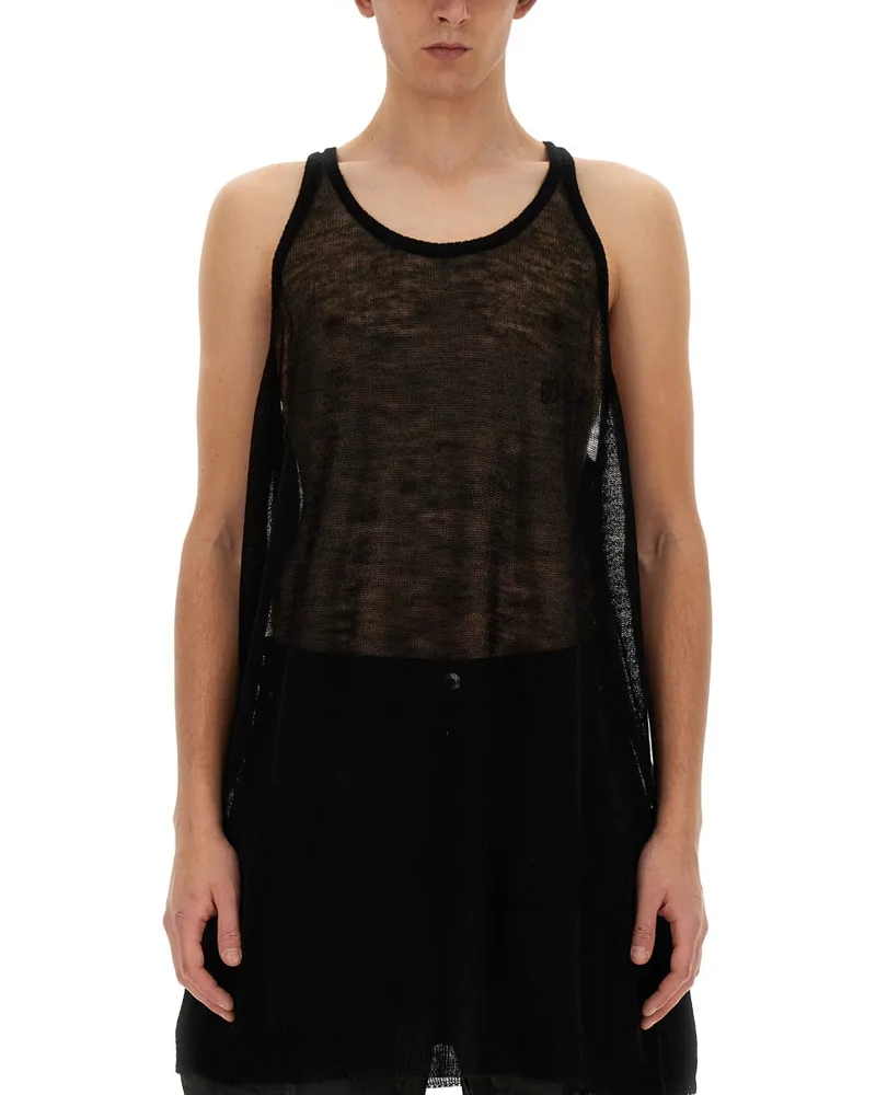 Rick Owens strickte Tank Top Black