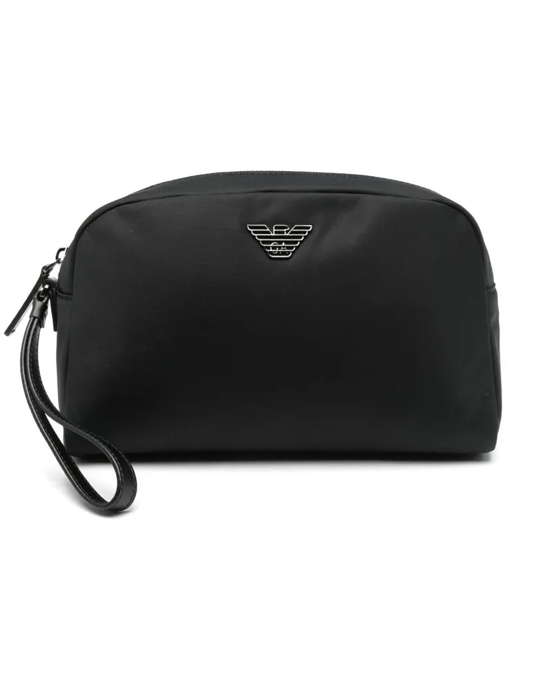 Emporio Armani Nylon Washbag Black