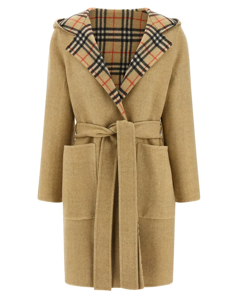 Burberry Hampshire' reversibler Mantel Beige