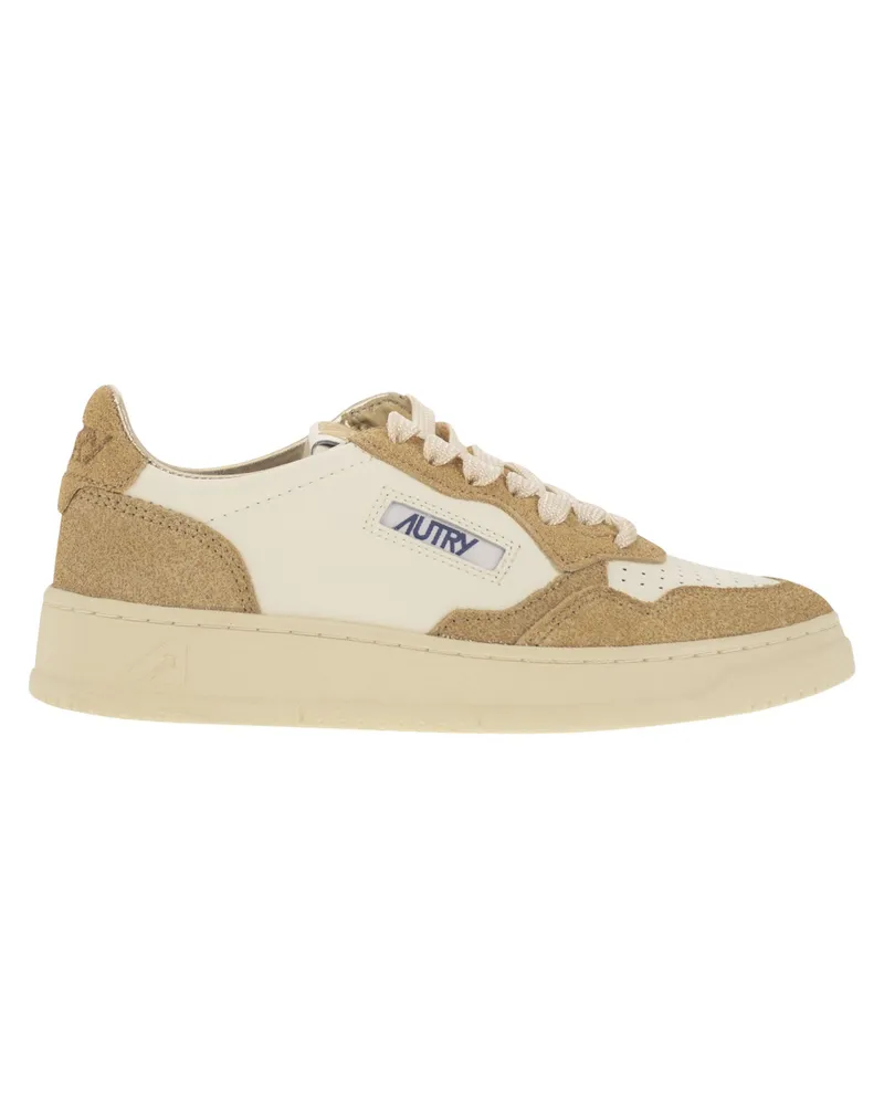 AUTRY Medalist Low Sneakers With Two Tone Glitter White