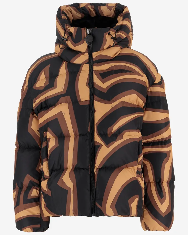 Emilio Pucci gepolsterte Jacke mit abstraktem Druck Red