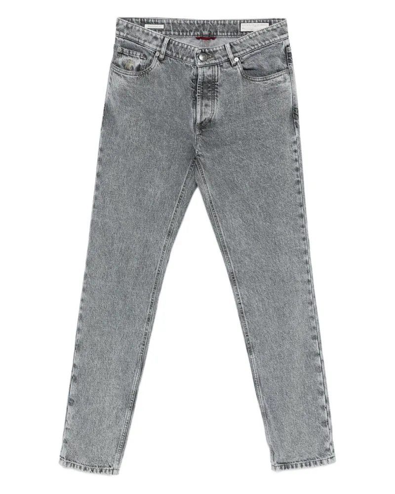 Brunello Cucinelli Denim -Baumwolljeans Grey