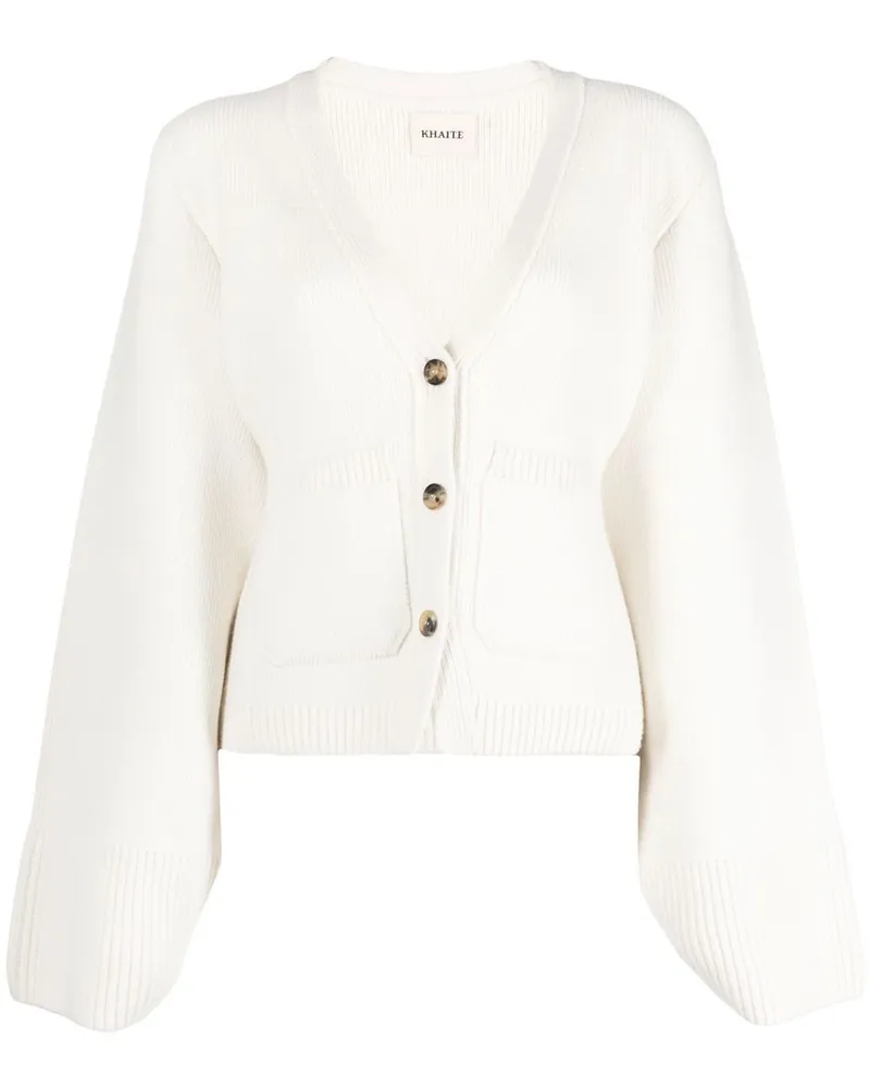 KHAITE Scarlet Kaschmir-Cardigan White