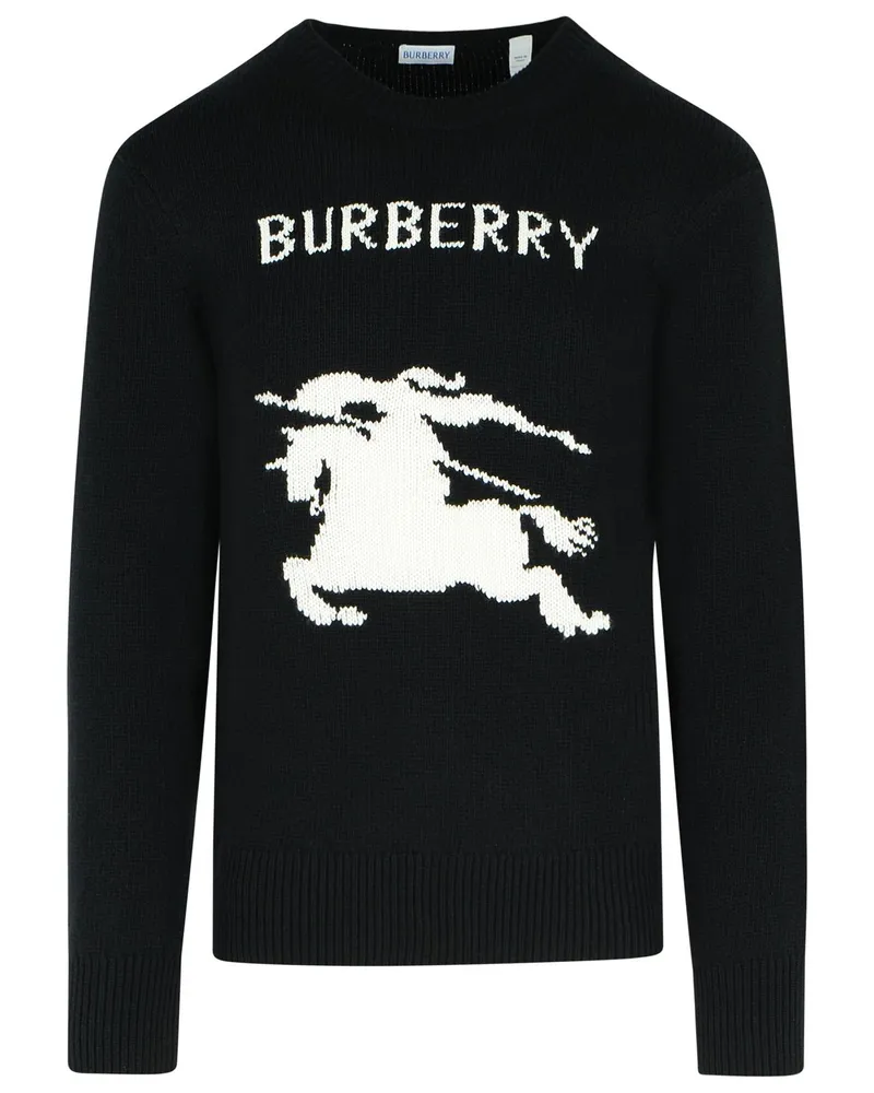 Burberry Pullover aus schwarzer Wolle und Kaschmir Black