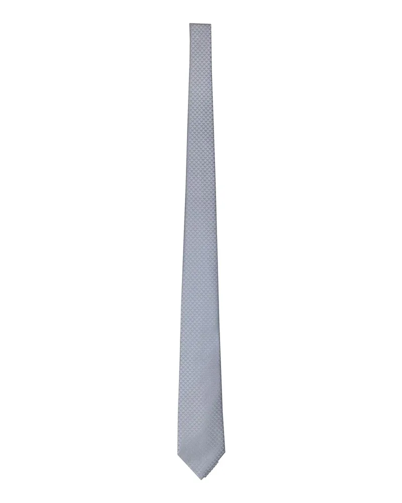 Emporio Armani Cravatta Logo Eagle überall Argento