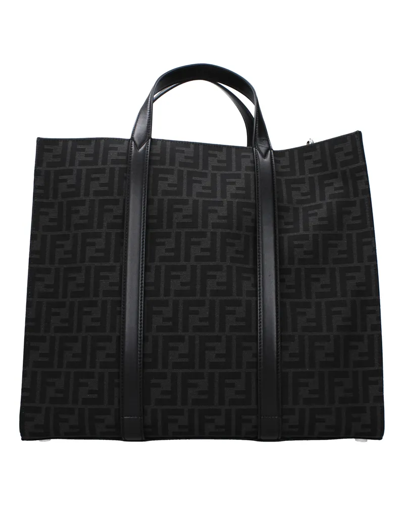 Fendi Herrens Handtaschen Stoff Schwarz/Palladium -