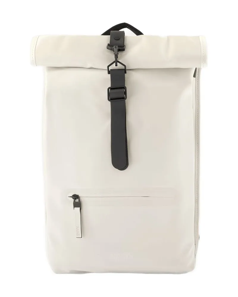 RAINS Rolltop Rucksack W3 Regensynthetik Weiß Weiß