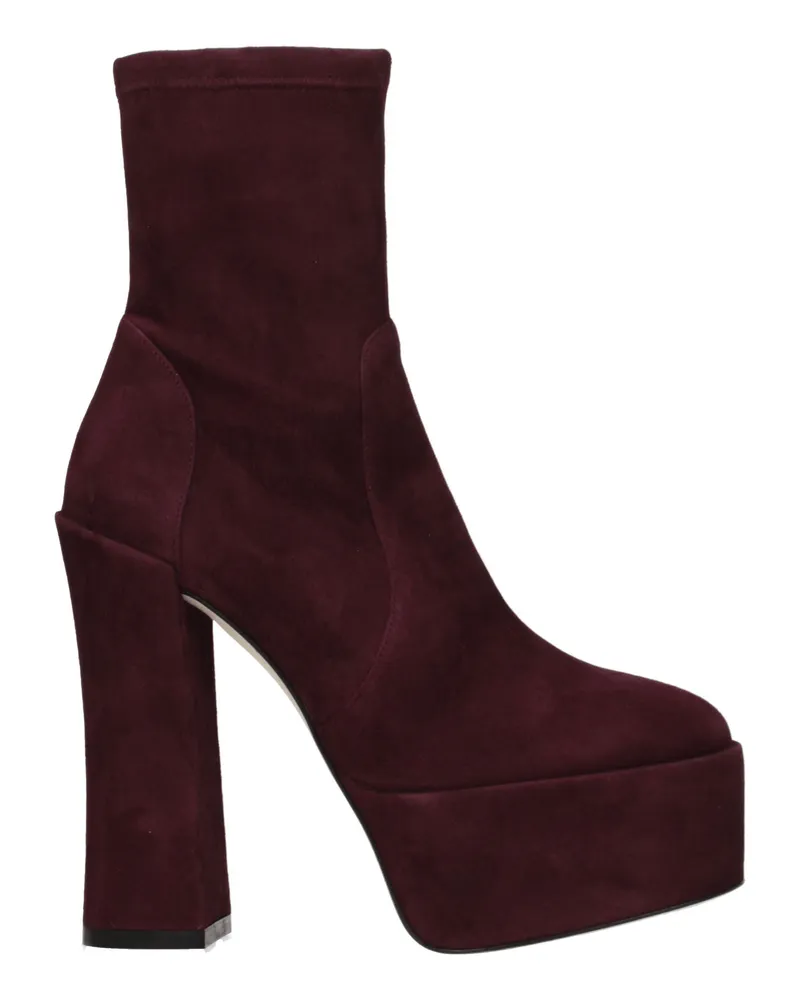 Stuart Weitzman Skyhi Damens Stiefel Wildleder Violett/Cordovan -