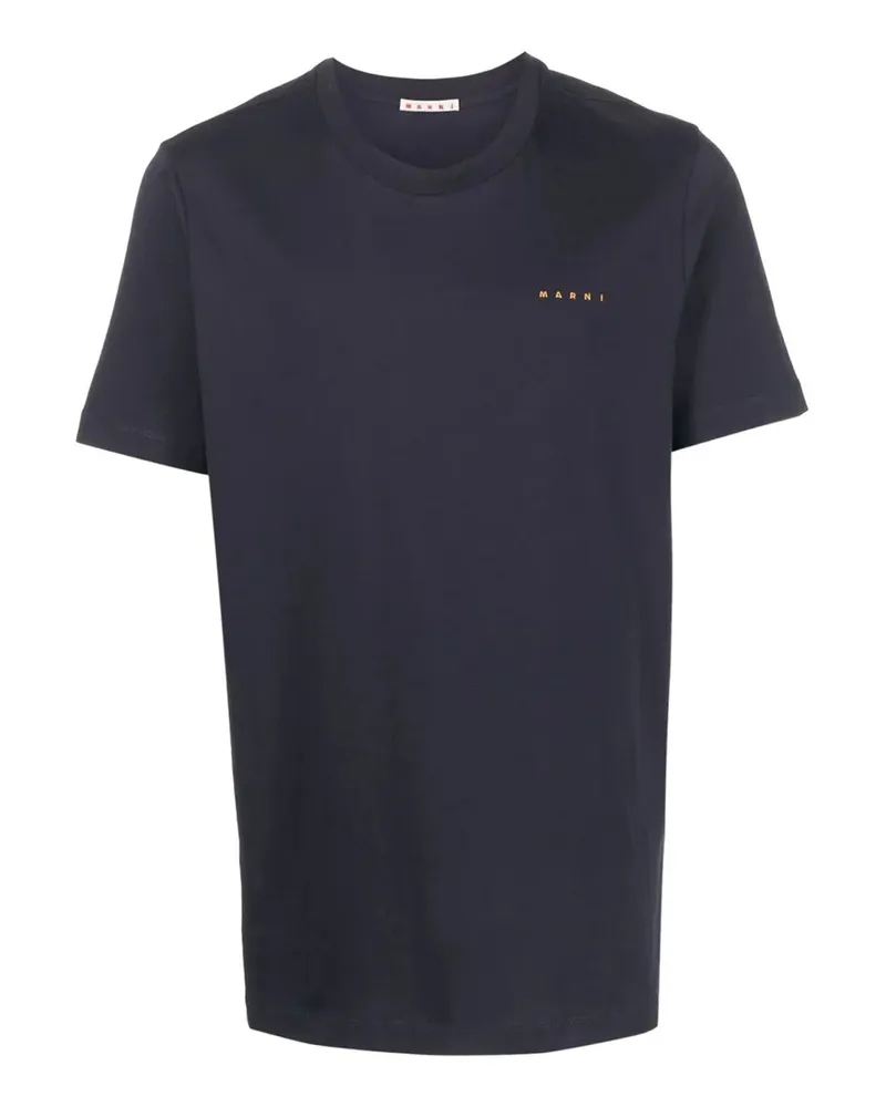 Marni Cotton Logo T -Shirt Black