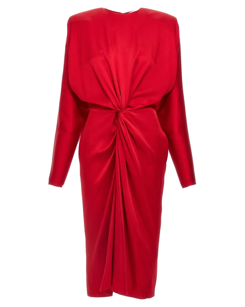 Stella McCartney Satin Twist Midi' Kleid Red