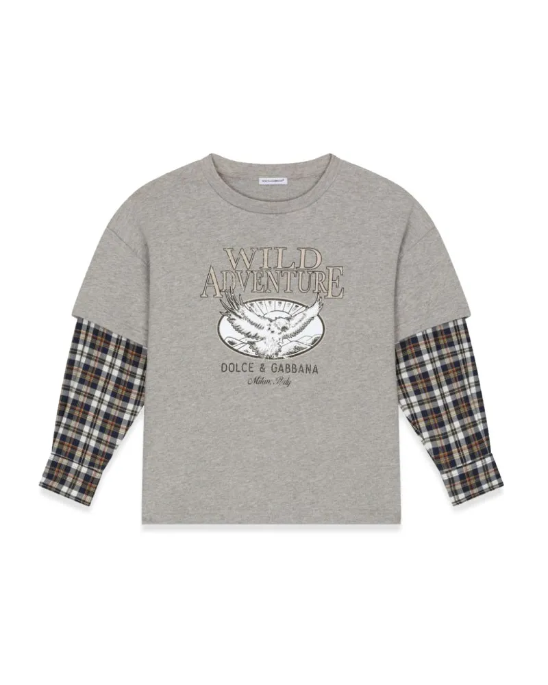 Dolce & Gabbana T -Shirt -Prairie -Ärmel Schecks Multicolour