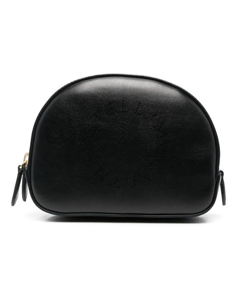 Stella McCartney Make -up -Tasche mit perforiertem Logo Black