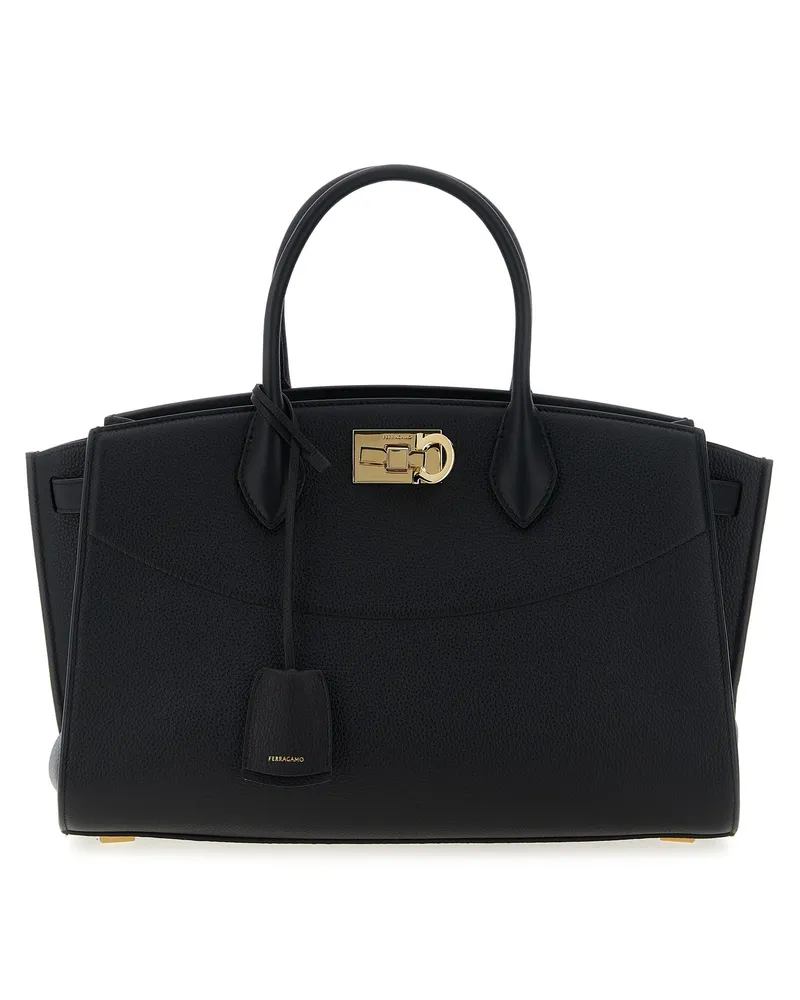 Ferragamo neuer Ferragamo Studio Soft (L) 'Handtasche Black
