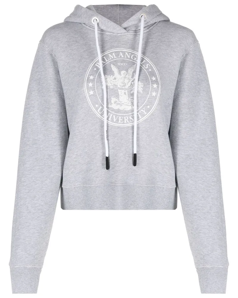 Palm Angels College Eingebautes Hoodie Grey