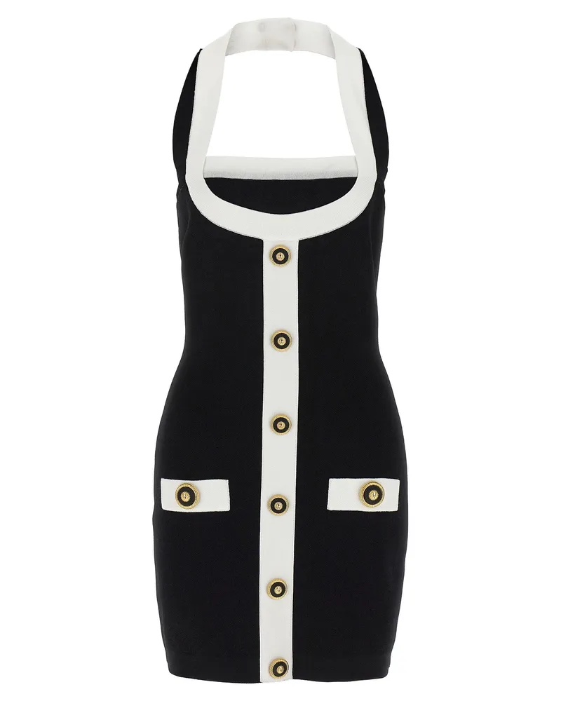 Balmain Filo Leone Catena' Kleid White