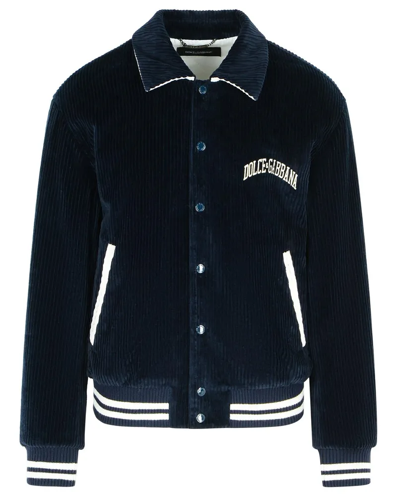 Dolce & Gabbana Navy Baumwollbomberjacke Navy