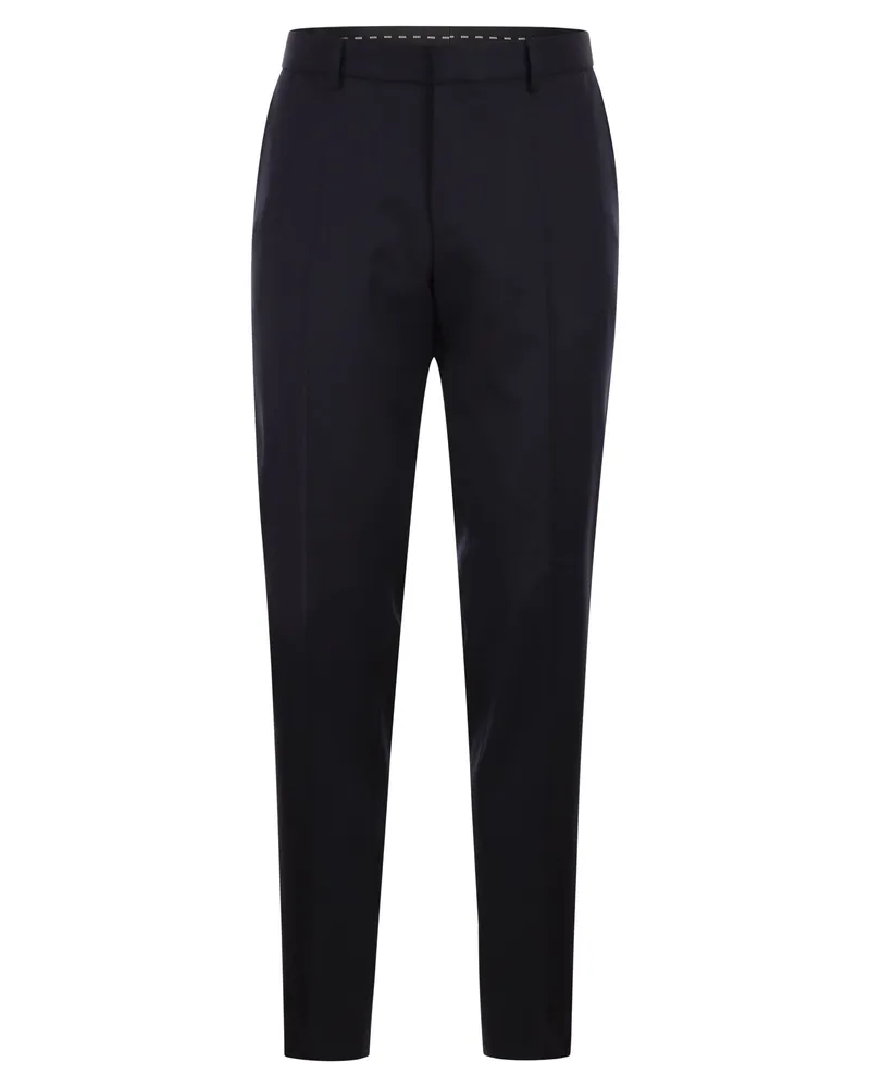 HUGO BOSS Slim-Fit-Hose aus Schurwoll-Serge Dark