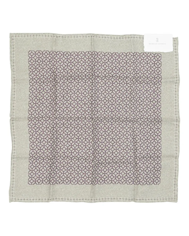 Brunello Cucinelli Taschen-Clutch aus Seide Beige