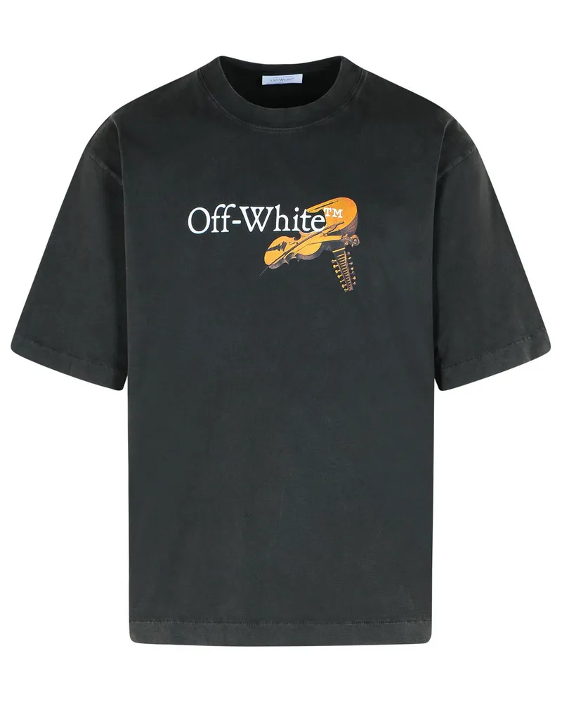 OFF-WHITE Cupid Arrow' schwarzes Baumwoll -T -Shirt Black