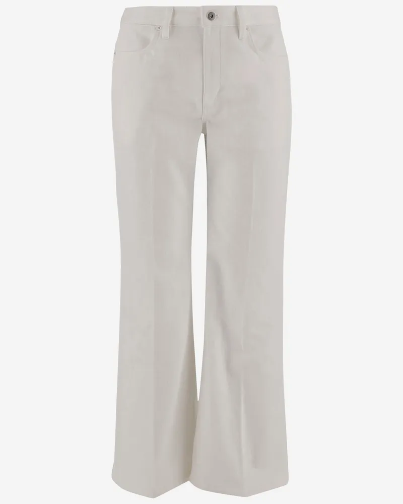 Jil Sander Cotton Denim Flare Jeans White