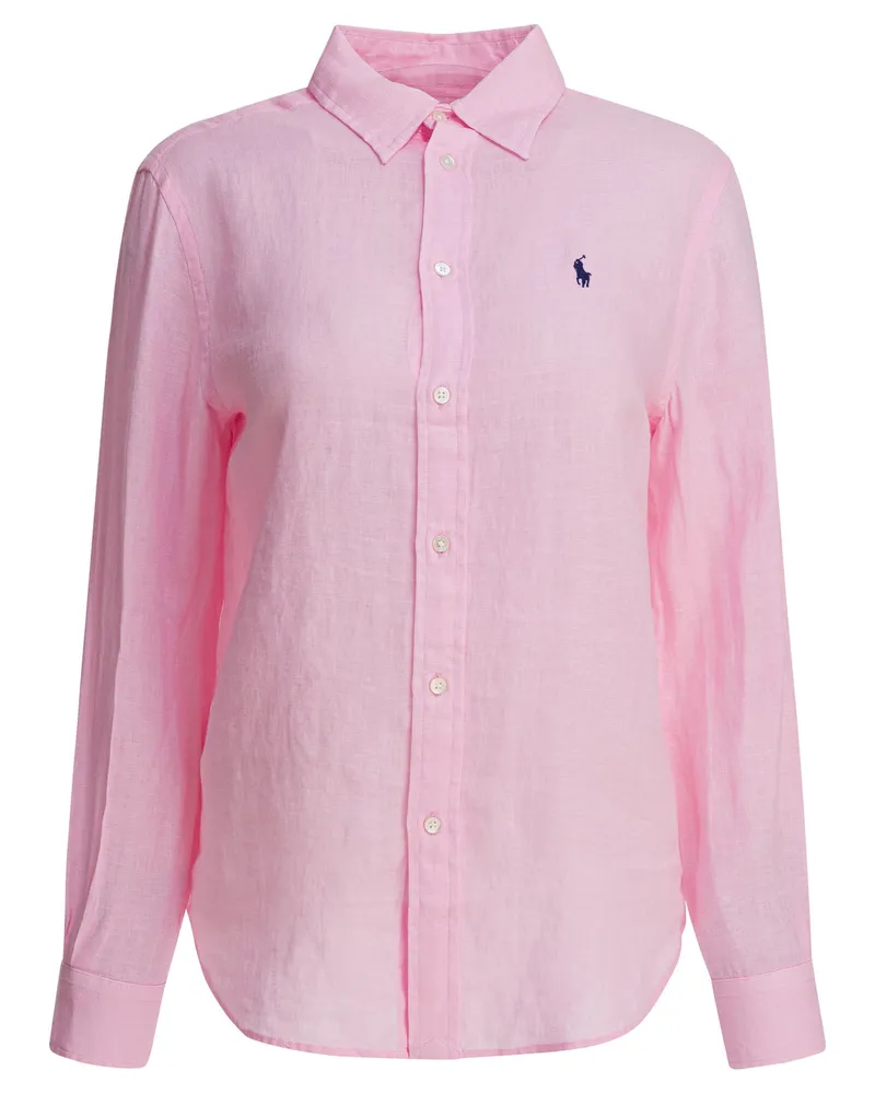 Ralph Lauren Leinenhemd mit klassischer Passform Pink