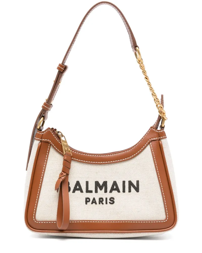 Balmain B Armee Canvas -Umhängetasche Leather
