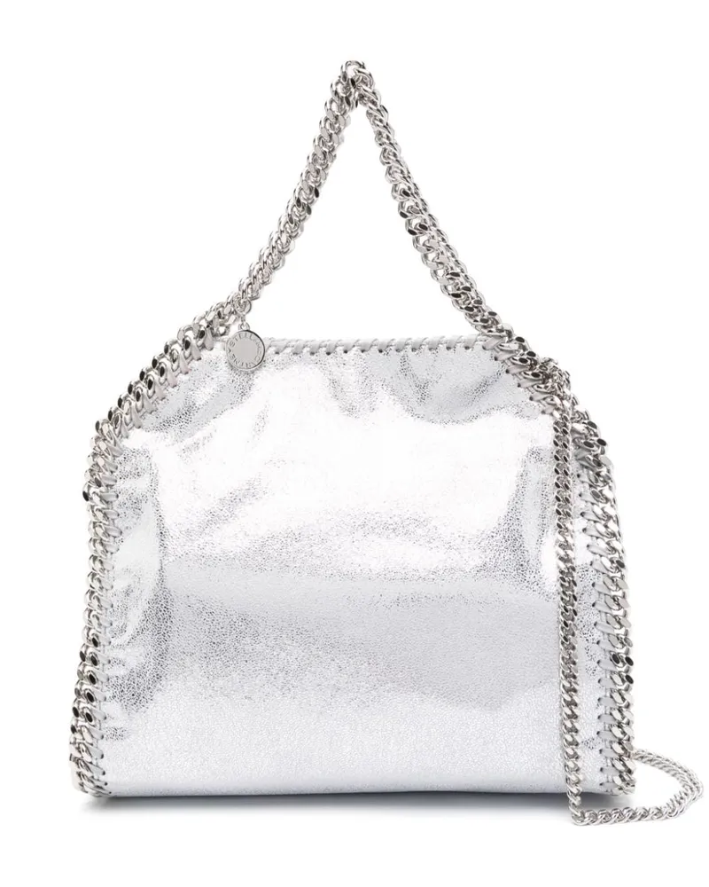 Stella McCartney Falabella Tragetasche mit Metallic-Finish Silver