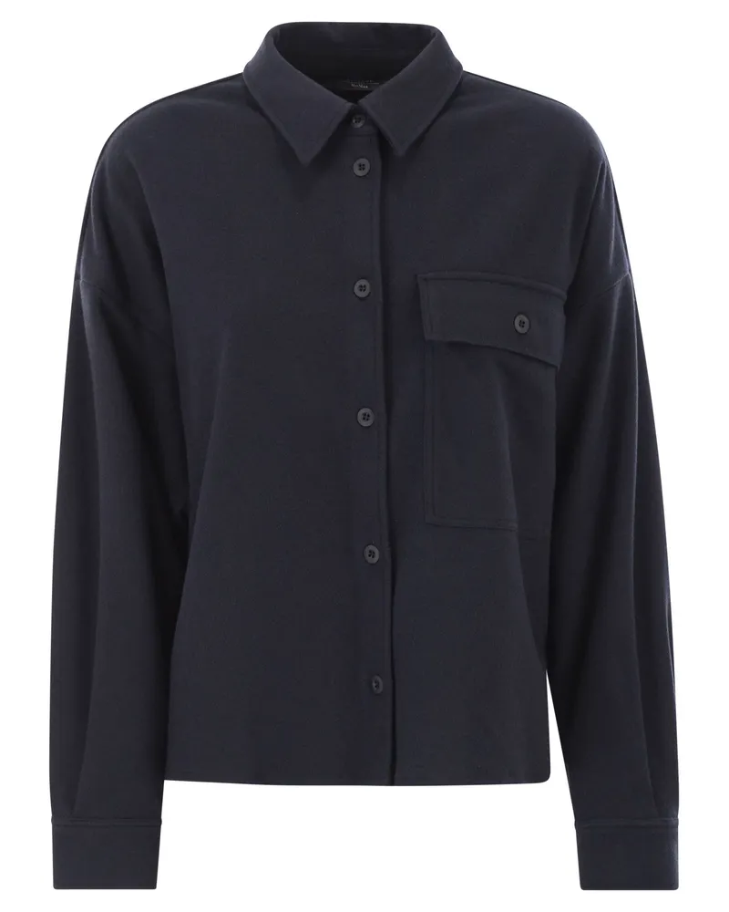 Weekend Max Mara Nancy Flanell-Jerseyjacke Blue