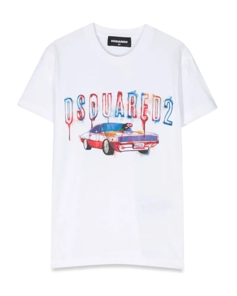 Dsquared2 MC Logo T -Shirt und Maschine White