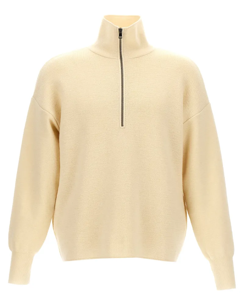MA'RY'YA halb Zip -Pullover White