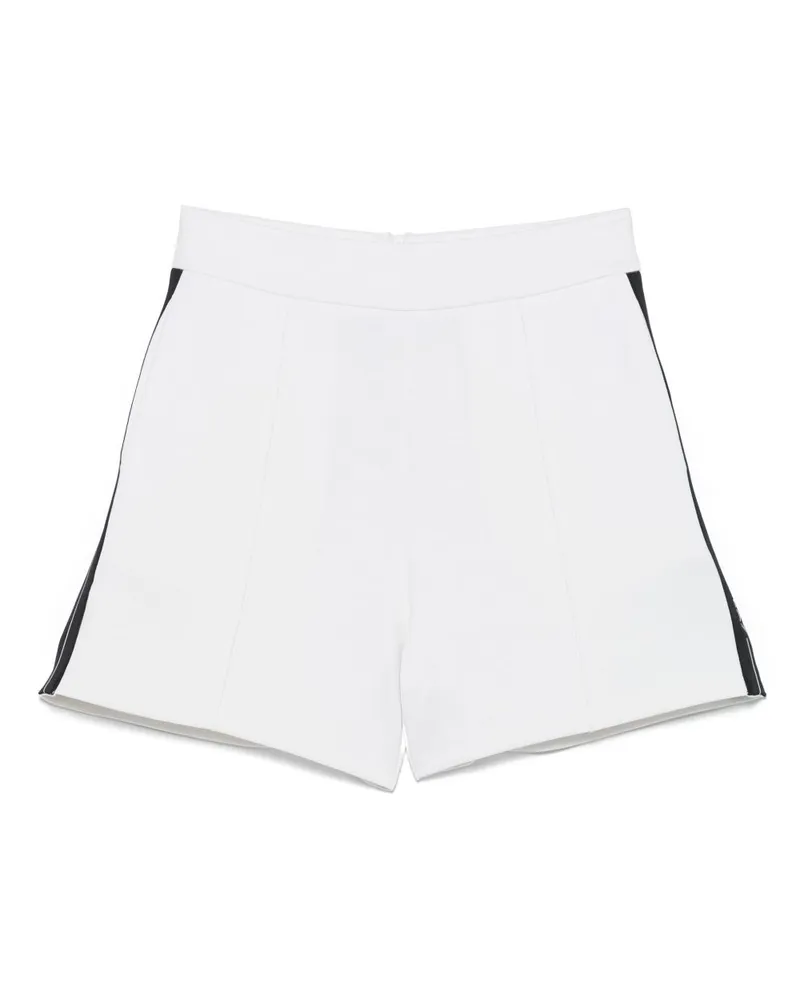 EA7 Stripe Trim Track Shorts White